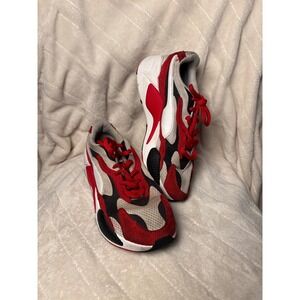 Puma RS-X Running Shoes White Red Black Sneakers Athletic Mens Size 8